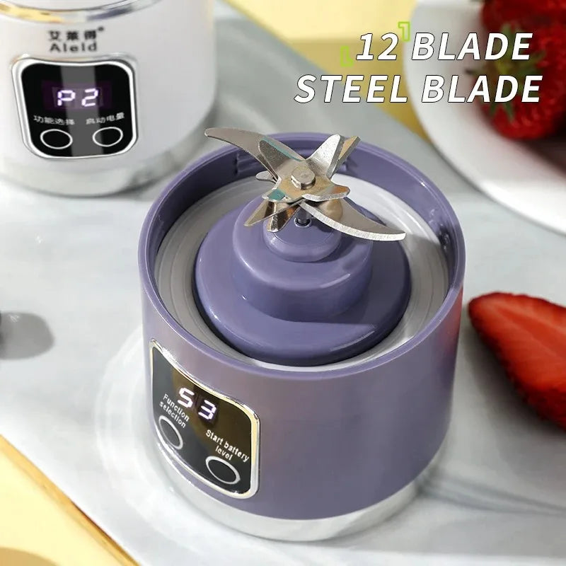 Portable Electric Juicer 450ml Juice Blenders USB Recharable Mini Fruit Mixer Wireless Juicer Bottle Fresh Juice Extractor