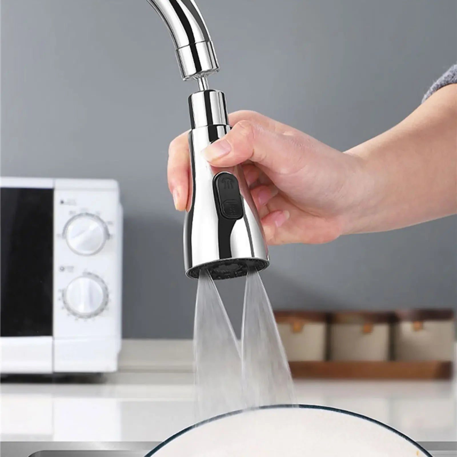Lexsor 360 Rotating Faucet Extender  Universal Kitchen Tap  Strong Wash Kitchen Faucet  3 Modes Adjustable Water Tap  Kitchen Gadgets