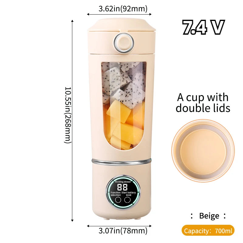 Lexsor New Portable Juice Maker Blender for Shakes Smoothies 700ML Multiple Colors 12-Blades Fast Mixing 2 In 1 Blender Bottle Juicer