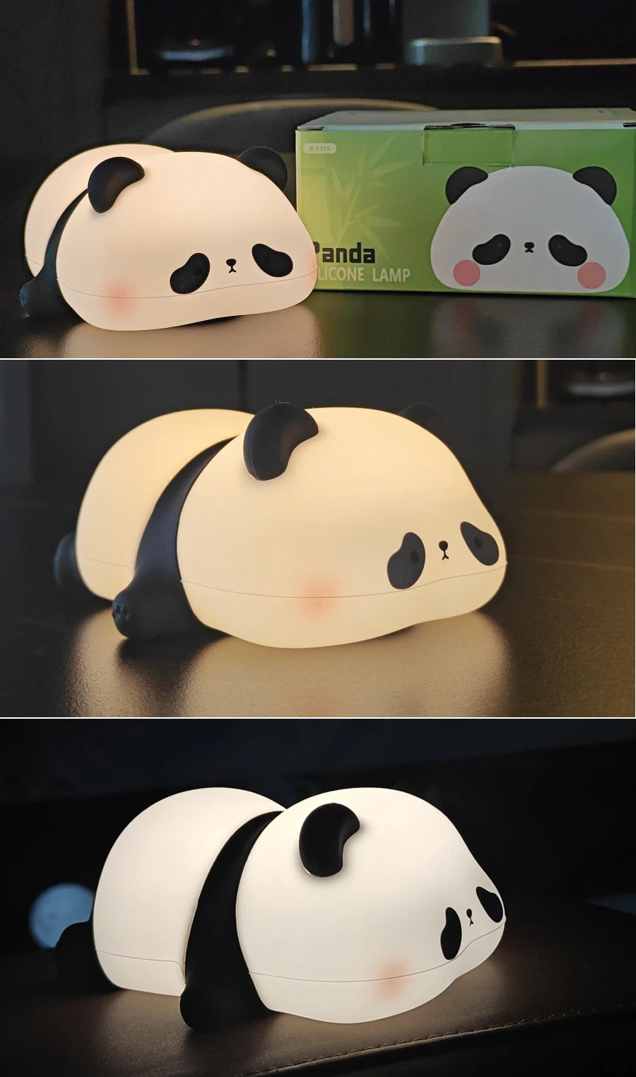 Animal Shaped Night light LED cute panda duck light USB charging timed bedside decoration Children's eye protection