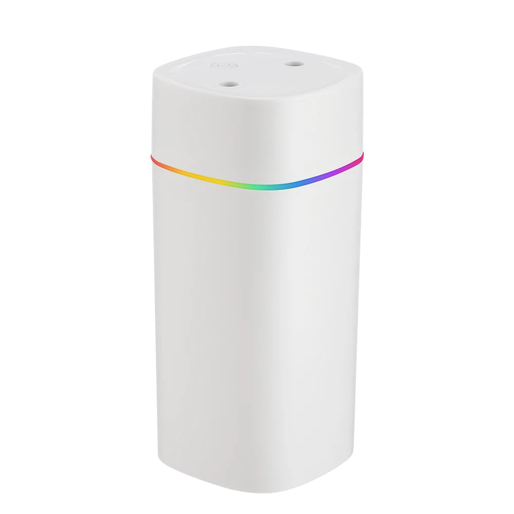 600ml Air Humidifier Essential Oil Aromatherapy Cool Mist Maker Double Spray 7 Color Lights Rechargeable Purifier Home Office