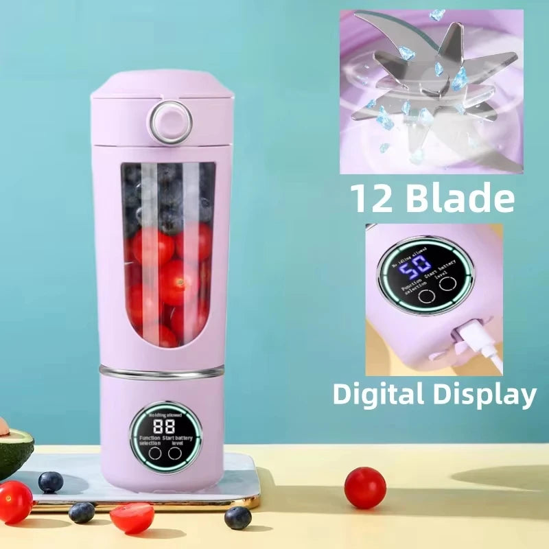 Lexsor New Portable Juice Maker Blender for Shakes Smoothies 700ML Multiple Colors 12-Blades Fast Mixing 2 In 1 Blender Bottle Juicer
