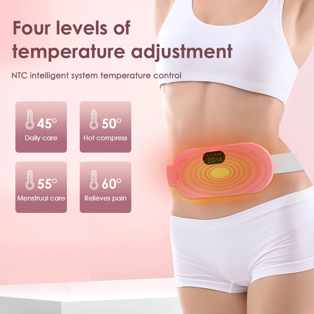 Electric Heating Pad for Menstrual Cramps Electric Uterine Warm Belt Women Vibrator Period Pain Relief Device Abdominal Belt War