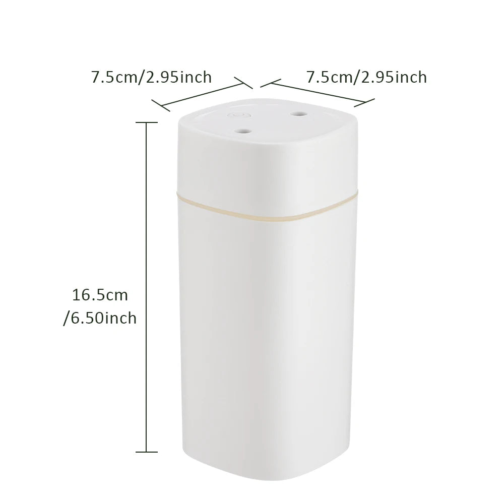 600ml Air Humidifier Essential Oil Aromatherapy Cool Mist Maker Double Spray 7 Color Lights Rechargeable Purifier Home Office