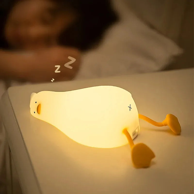 Animal Shaped Night light LED cute panda duck light USB charging timed bedside decoration Children's eye protection