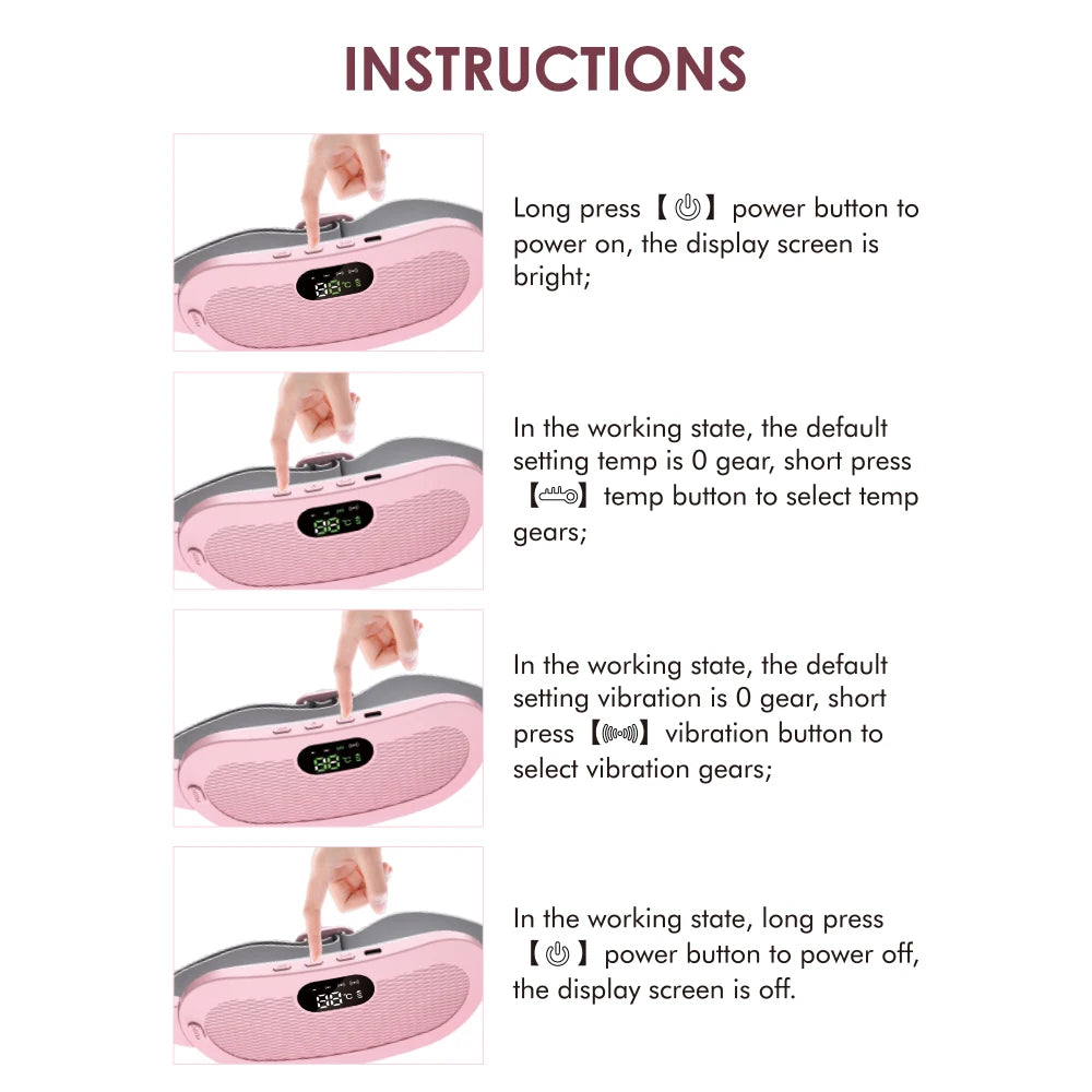 Electric Heating Pad for Menstrual Cramps Electric Uterine Warm Belt Women Vibrator Period Pain Relief Device Abdominal Belt War