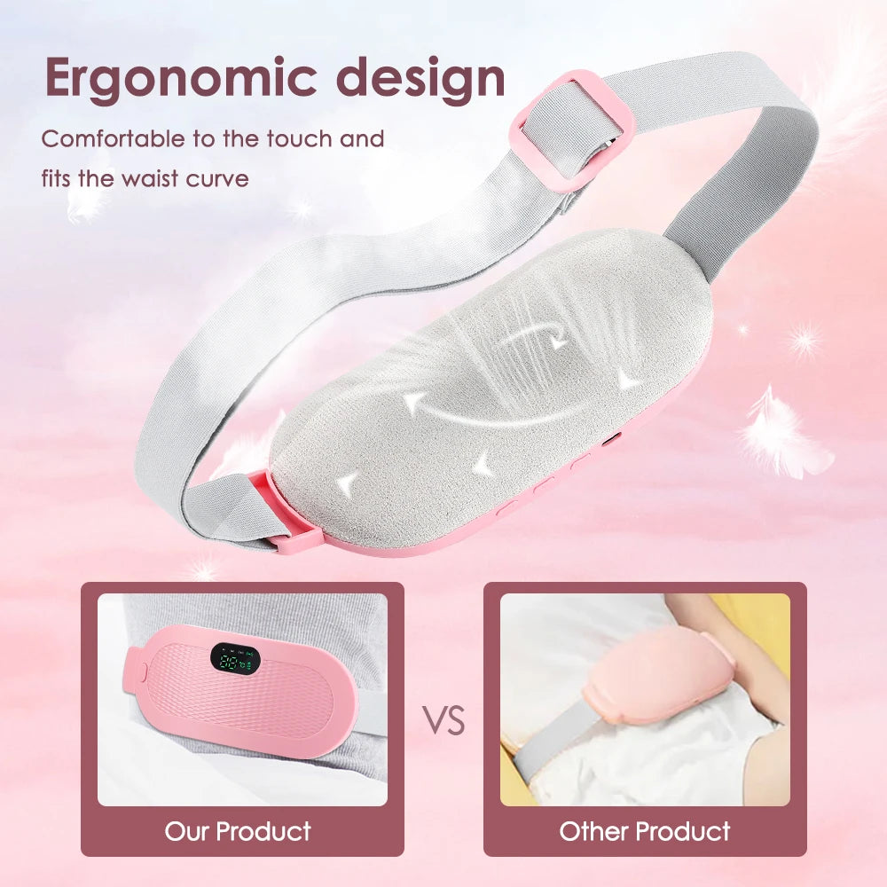 Electric Heating Pad for Menstrual Cramps Electric Uterine Warm Belt Women Vibrator Period Pain Relief Device Abdominal Belt War