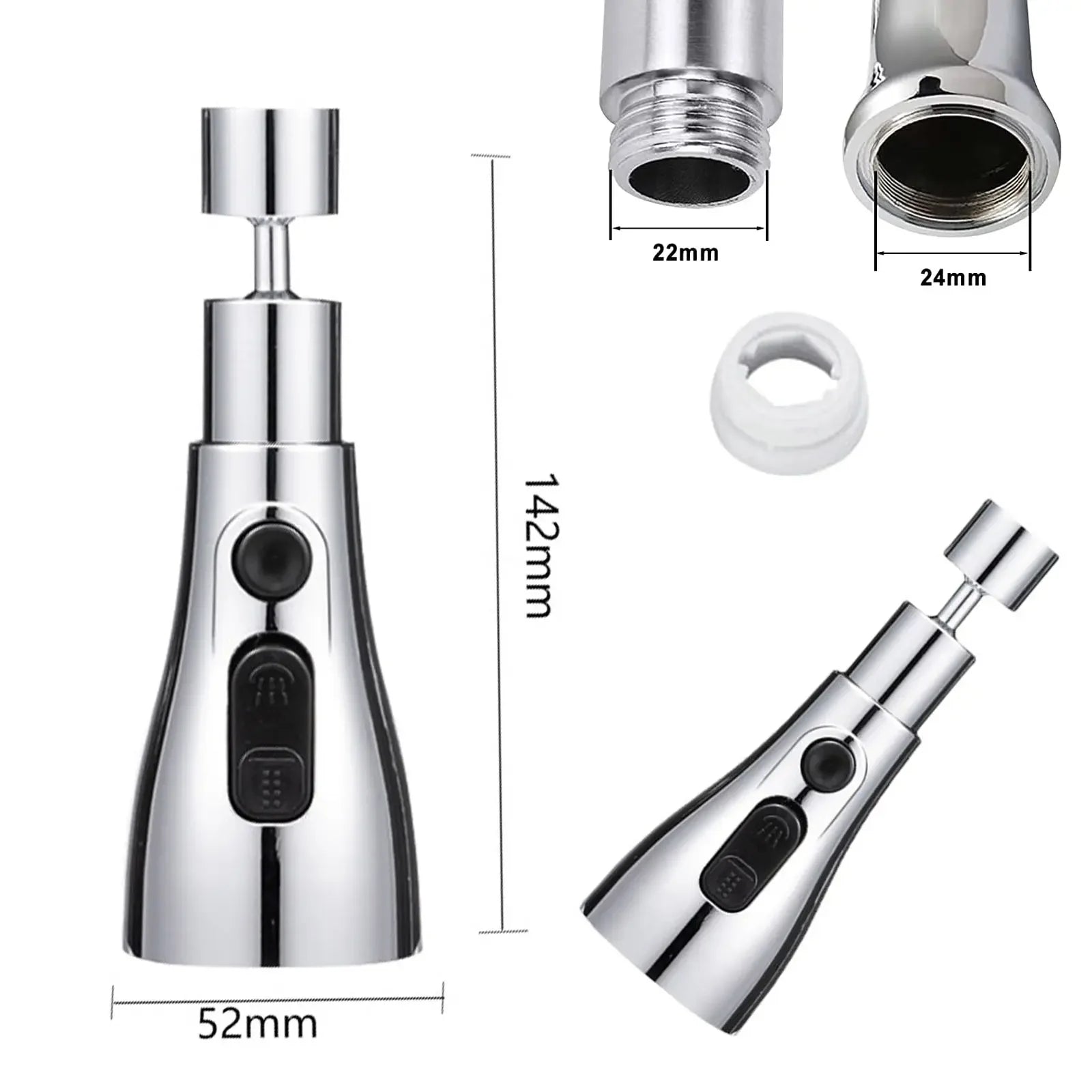 Lexsor 360 Rotating Faucet Extender  Universal Kitchen Tap  Strong Wash Kitchen Faucet  3 Modes Adjustable Water Tap  Kitchen Gadgets