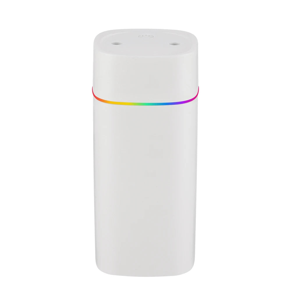 600ml Air Humidifier Essential Oil Aromatherapy Cool Mist Maker Double Spray 7 Color Lights Rechargeable Purifier Home Office