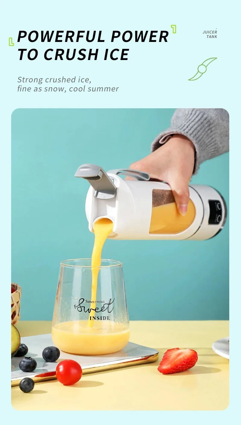 Portable Electric Juicer 450ml Juice Blenders USB Recharable Mini Fruit Mixer Wireless Juicer Bottle Fresh Juice Extractor
