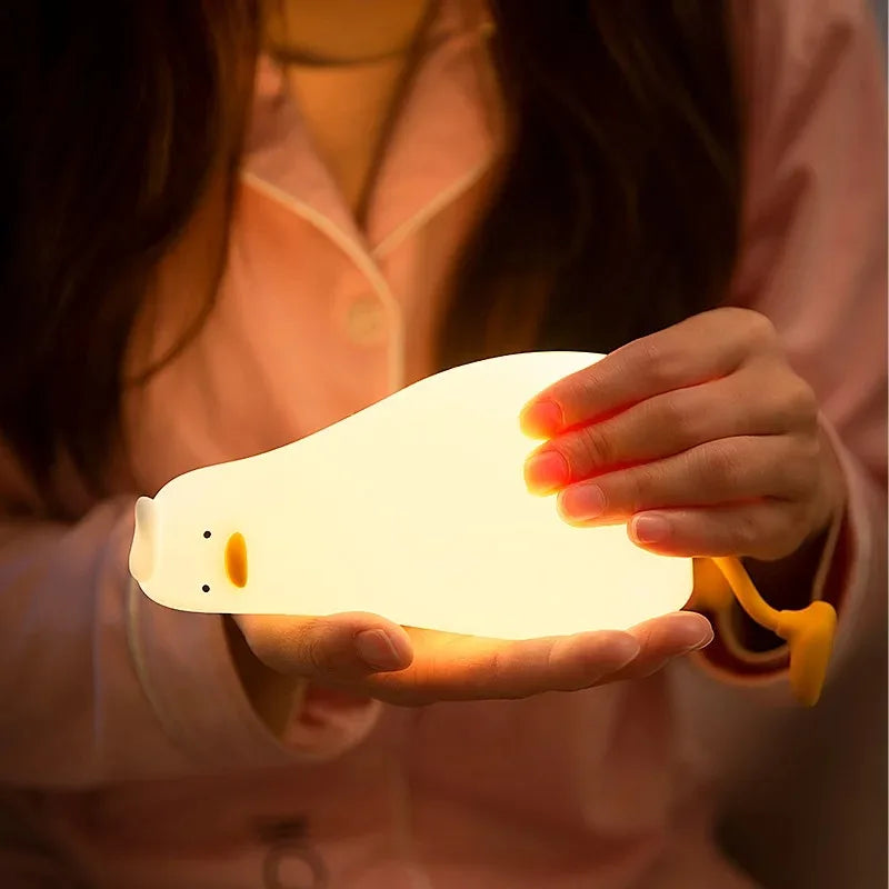 Animal Shaped Night light LED cute panda duck light USB charging timed bedside decoration Children's eye protection