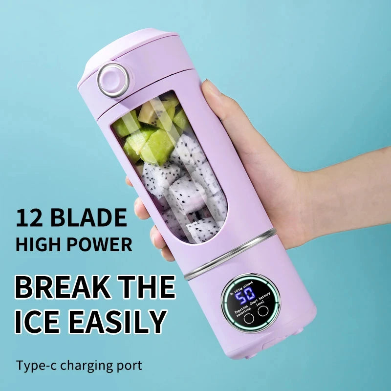 Lexsor New Portable Juice Maker Blender for Shakes Smoothies 700ML Multiple Colors 12-Blades Fast Mixing 2 In 1 Blender Bottle Juicer