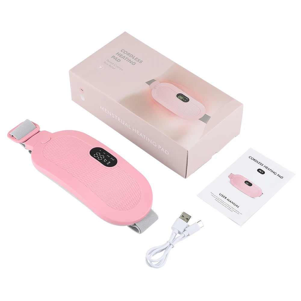 Electric Heating Pad for Menstrual Cramps Electric Uterine Warm Belt Women Vibrator Period Pain Relief Device Abdominal Belt War