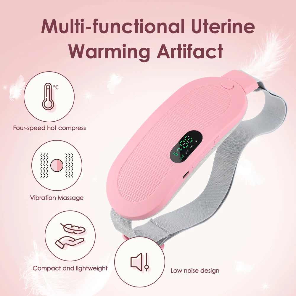 Electric Heating Pad for Menstrual Cramps Electric Uterine Warm Belt Women Vibrator Period Pain Relief Device Abdominal Belt War