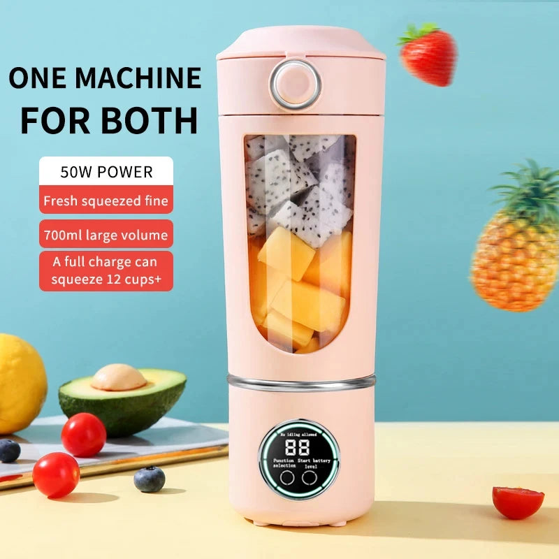 Lexsor New Portable Juice Maker Blender for Shakes Smoothies 700ML Multiple Colors 12-Blades Fast Mixing 2 In 1 Blender Bottle Juicer