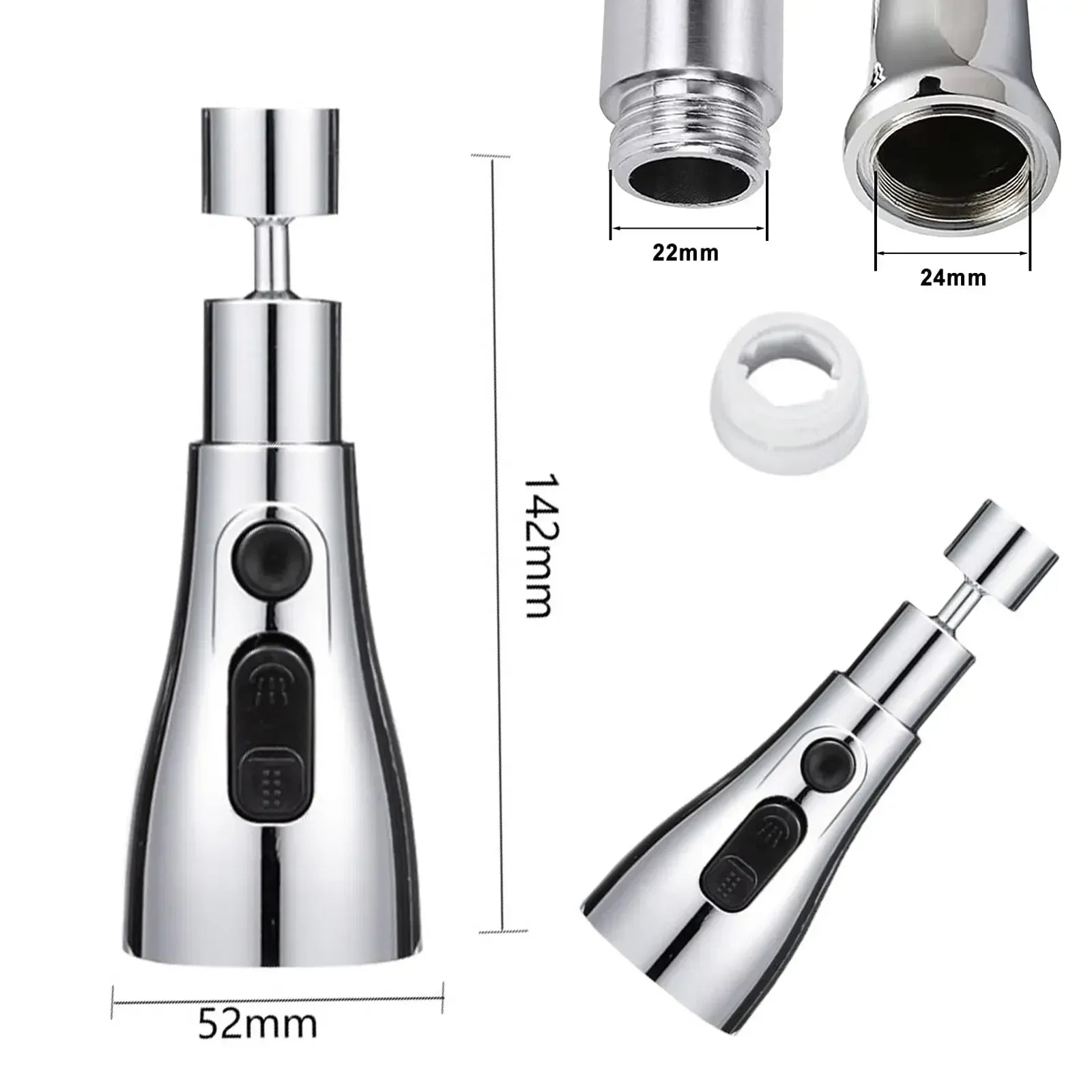 Lexsor 360 Rotating Faucet Extender  Universal Kitchen Tap  Strong Wash Kitchen Faucet  3 Modes Adjustable Water Tap  Kitchen Gadgets