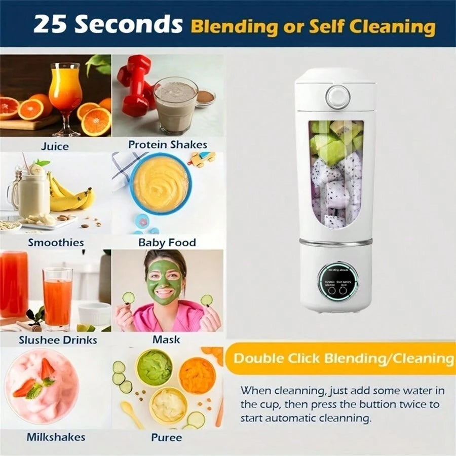 Lexsor New Portable Juice Maker Blender for Shakes Smoothies 700ML Multiple Colors 12-Blades Fast Mixing 2 In 1 Blender Bottle Juicer