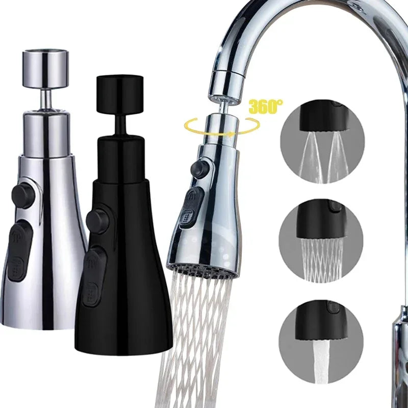 Lexsor 360 Rotating Faucet Extender  Universal Kitchen Tap  Strong Wash Kitchen Faucet  3 Modes Adjustable Water Tap  Kitchen Gadgets