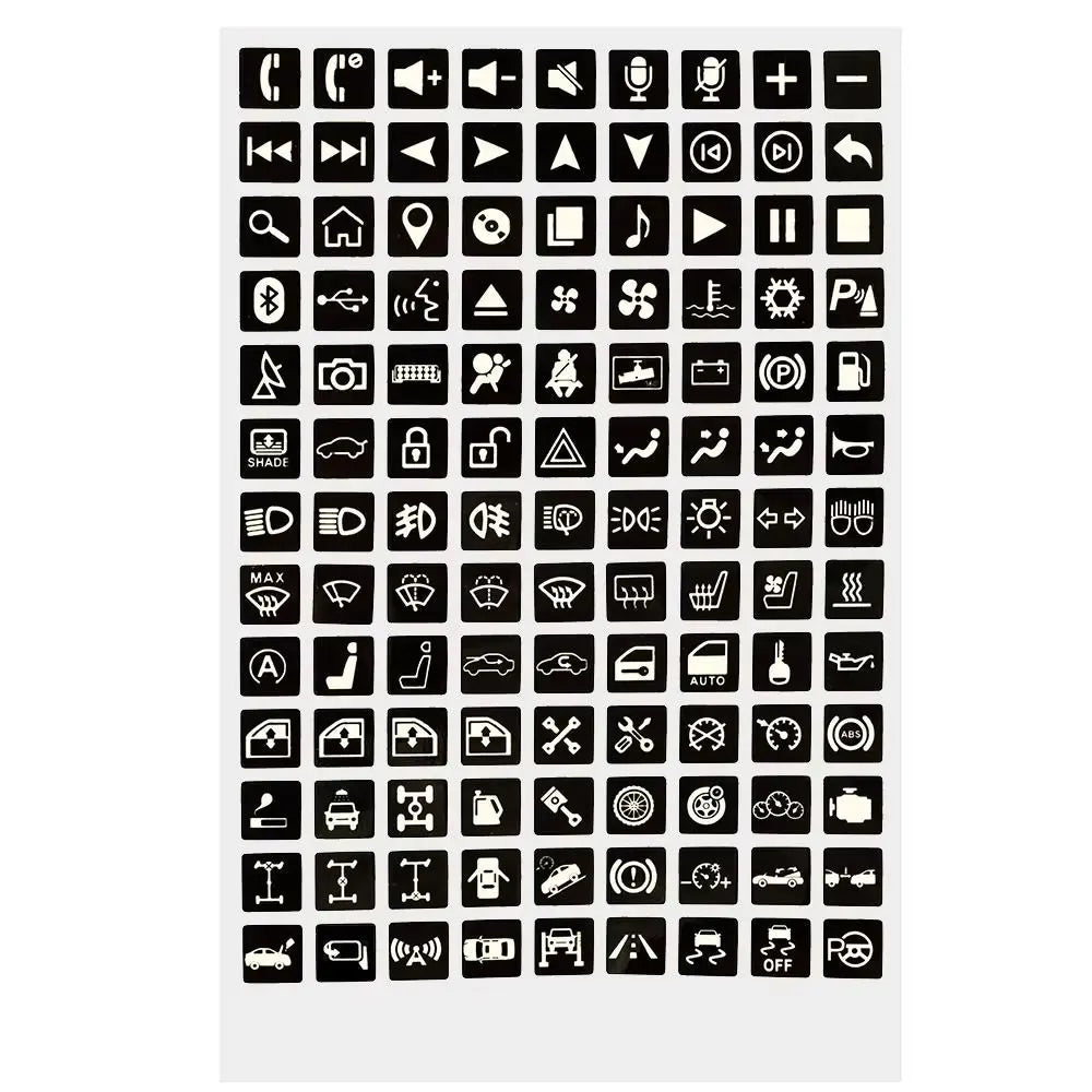 Lexsor Switch Label Car Sticker Waterproof Universal Instrument Panel Buttons Stickers Luminous Circuit Decal Glow-in-the-dark Sticker