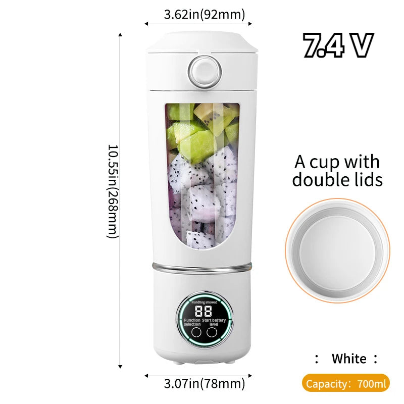 Lexsor New Portable Juice Maker Blender for Shakes Smoothies 700ML Multiple Colors 12-Blades Fast Mixing 2 In 1 Blender Bottle Juicer