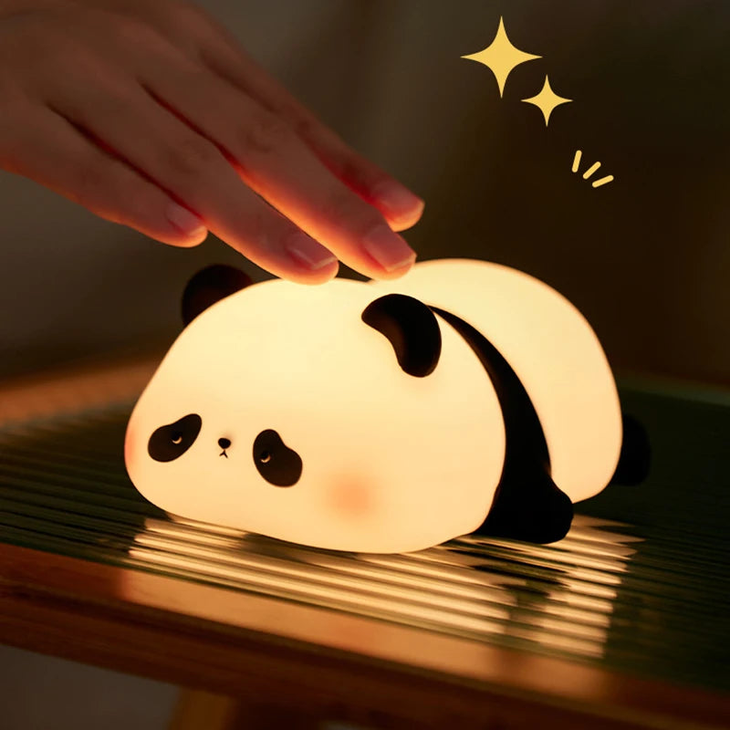 Animal Shaped Night light LED cute panda duck light USB charging timed bedside decoration Children's eye protection
