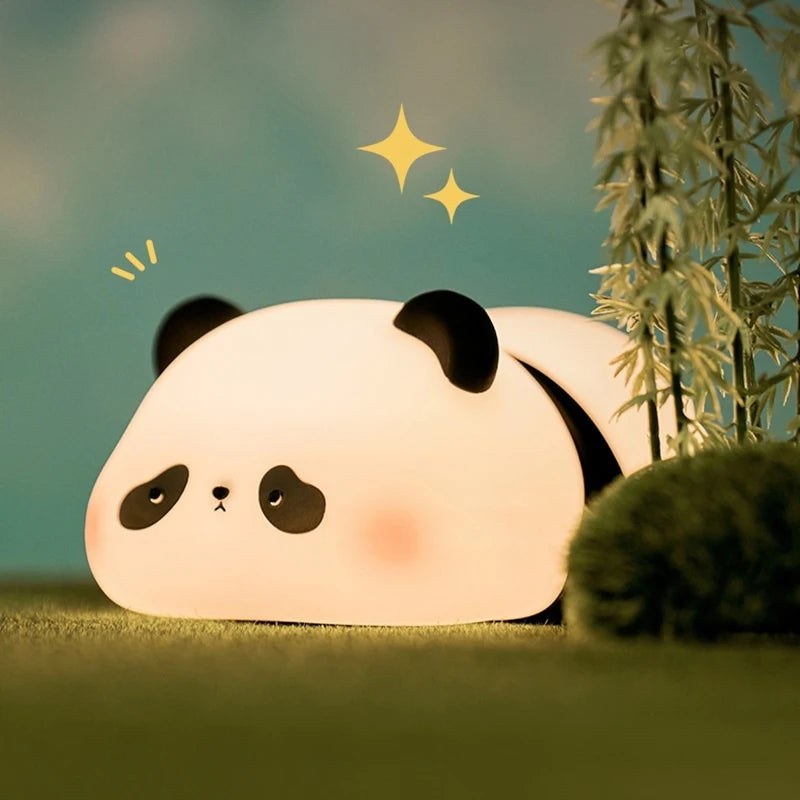 Animal Shaped Night light LED cute panda duck light USB charging timed bedside decoration Children's eye protection