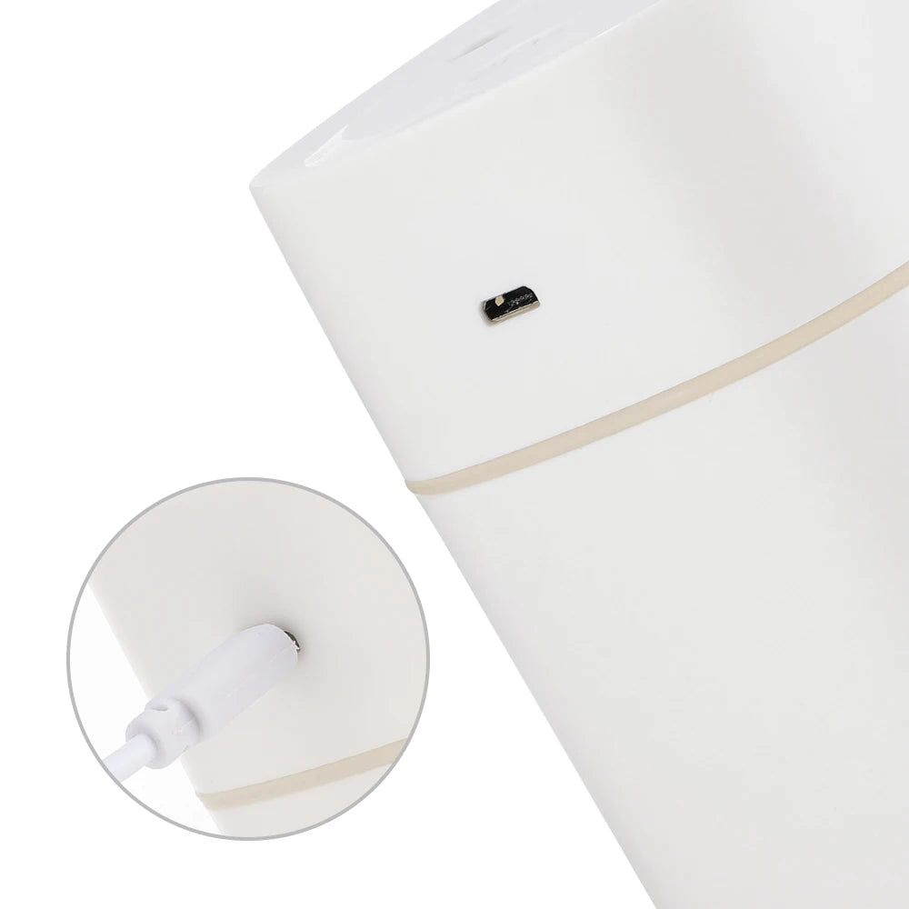 600ml Air Humidifier Essential Oil Aromatherapy Cool Mist Maker Double Spray 7 Color Lights Rechargeable Purifier Home Office