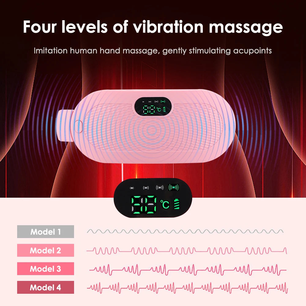 Electric Heating Pad for Menstrual Cramps Electric Uterine Warm Belt Women Vibrator Period Pain Relief Device Abdominal Belt War