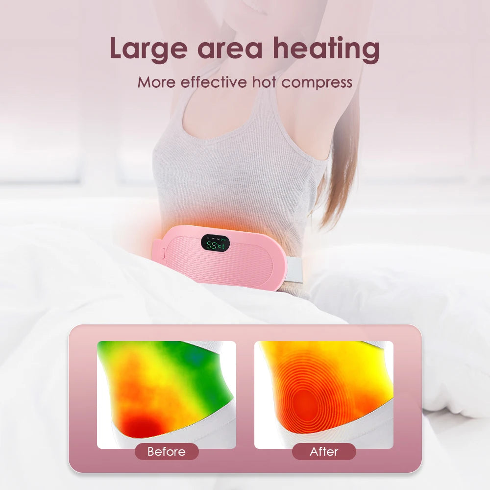 Electric Heating Pad for Menstrual Cramps Electric Uterine Warm Belt Women Vibrator Period Pain Relief Device Abdominal Belt War
