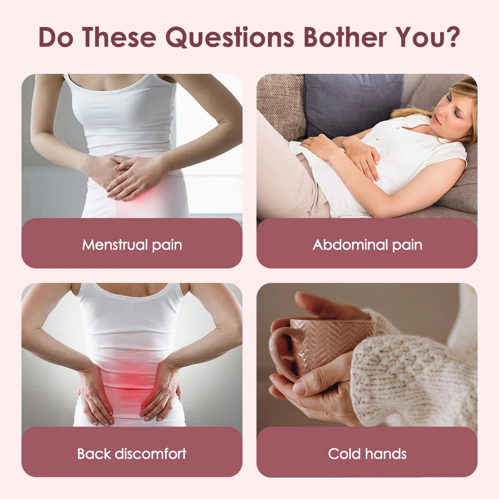 Electric Heating Pad for Menstrual Cramps Electric Uterine Warm Belt Women Vibrator Period Pain Relief Device Abdominal Belt War