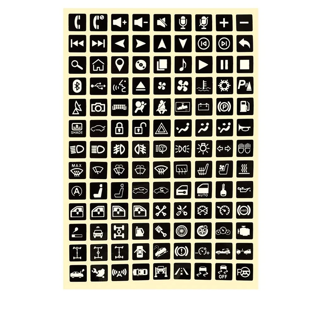 Lexsor Switch Label Car Sticker Waterproof Universal Instrument Panel Buttons Stickers Luminous Circuit Decal Glow-in-the-dark Sticker