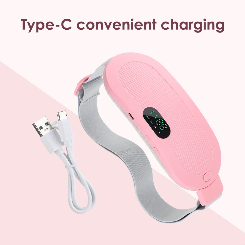Electric Heating Pad for Menstrual Cramps Electric Uterine Warm Belt Women Vibrator Period Pain Relief Device Abdominal Belt War