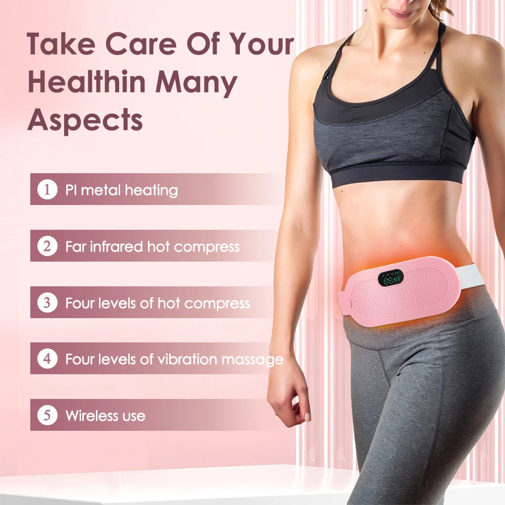 Electric Heating Pad for Menstrual Cramps Electric Uterine Warm Belt Women Vibrator Period Pain Relief Device Abdominal Belt War